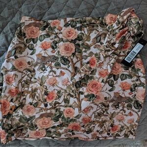 Ta3 Floral and Leopard Mini Skirt